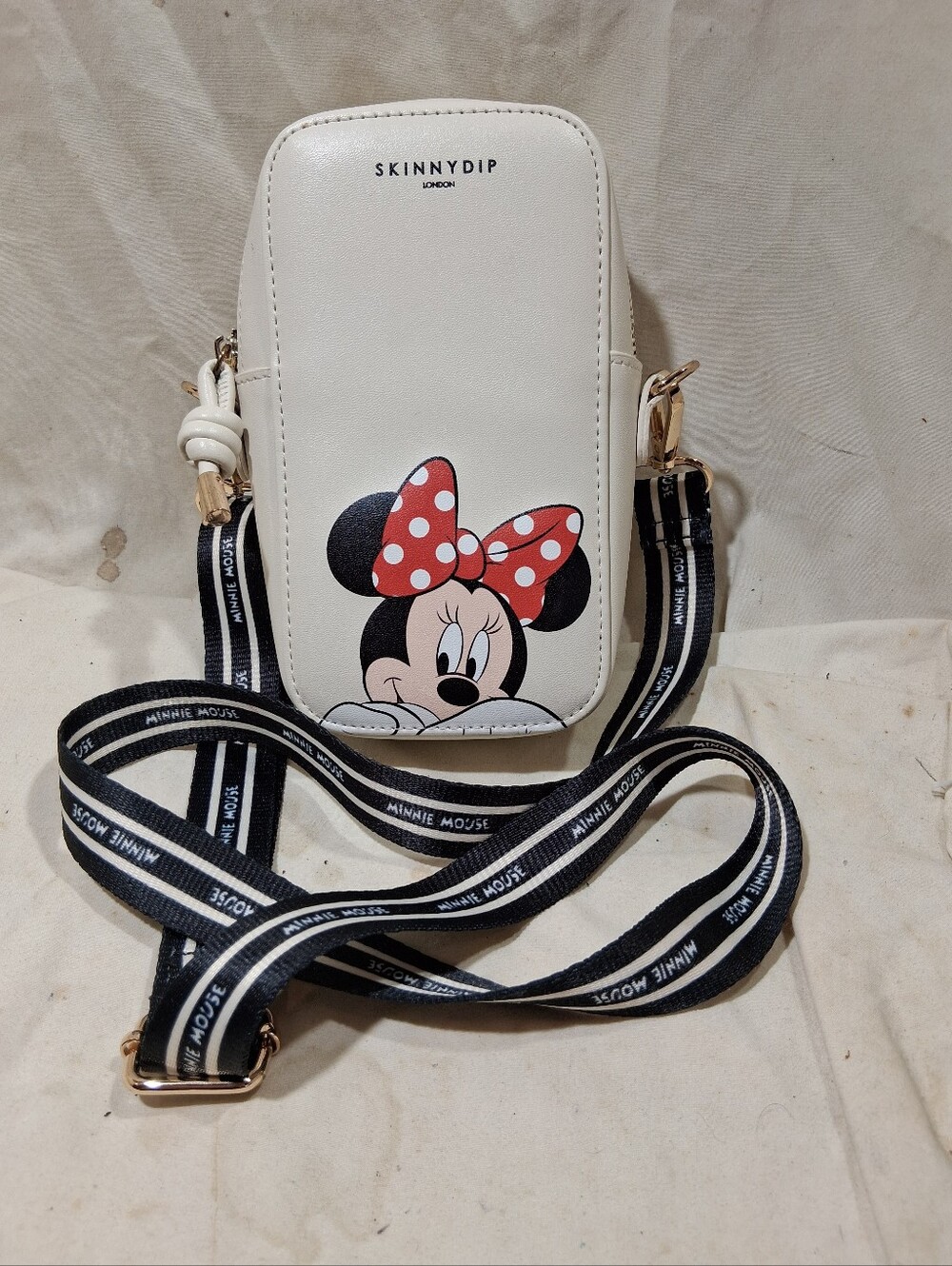 Skinny dip all leather Minnie Mouse crossbody